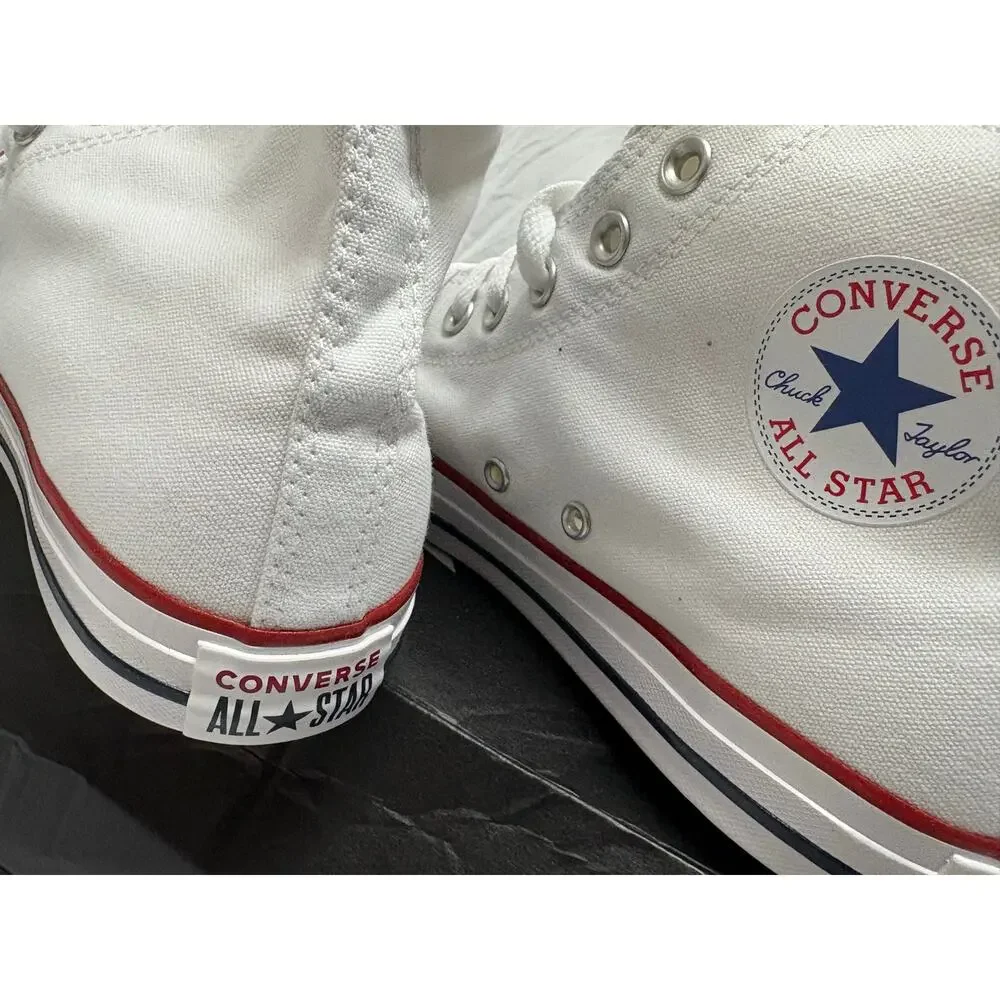 Converse high tops white unisex mens size 8 women’s 10 New with damaged box